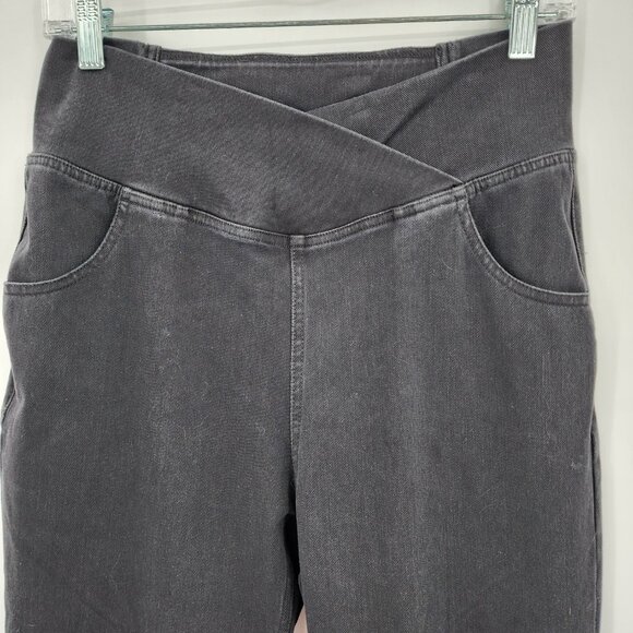 HALARA Magic Denim High Waist Crossover Flare Jeans Black Wash Various NWOT - Picture 5 of 9